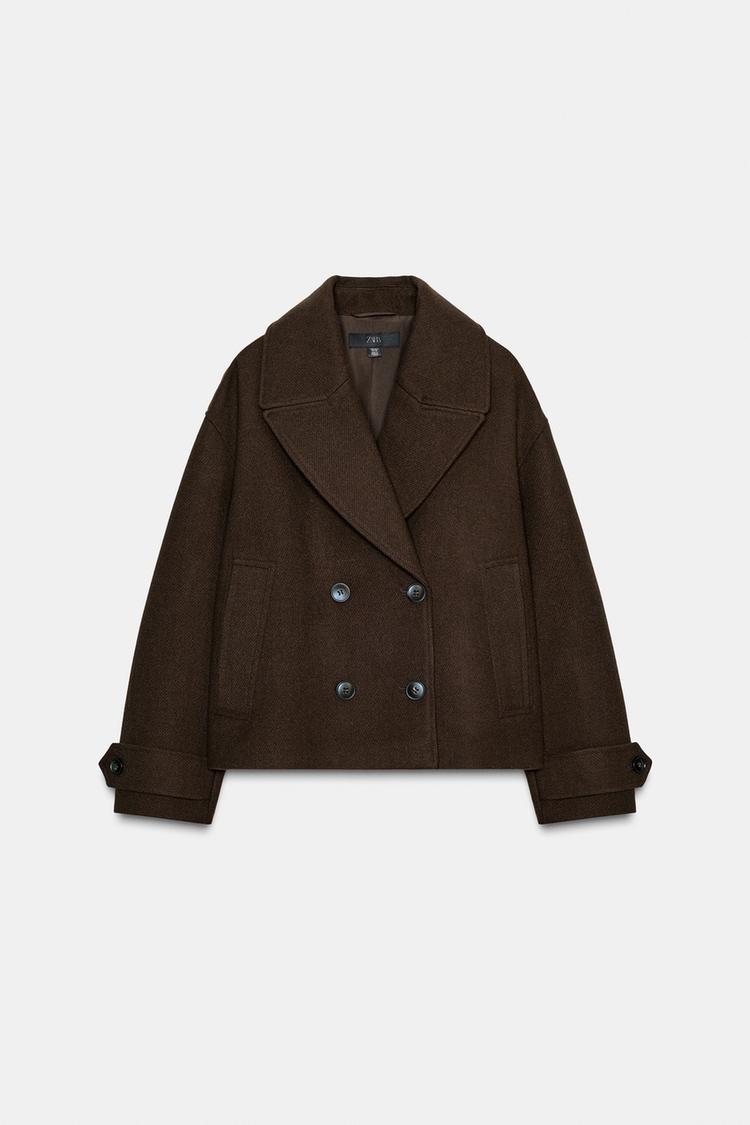 DOUBLE-BREASTED SHORT COAT