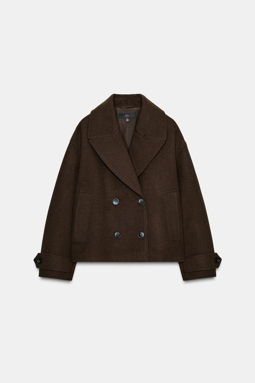 DOUBLE-BREASTED SHORT COAT